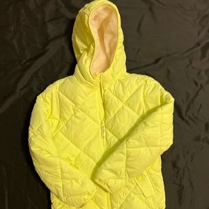Cat & Jack highlighter green puffer